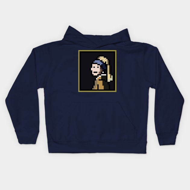 The Girl With The Pixel Kids Hoodie by basklein